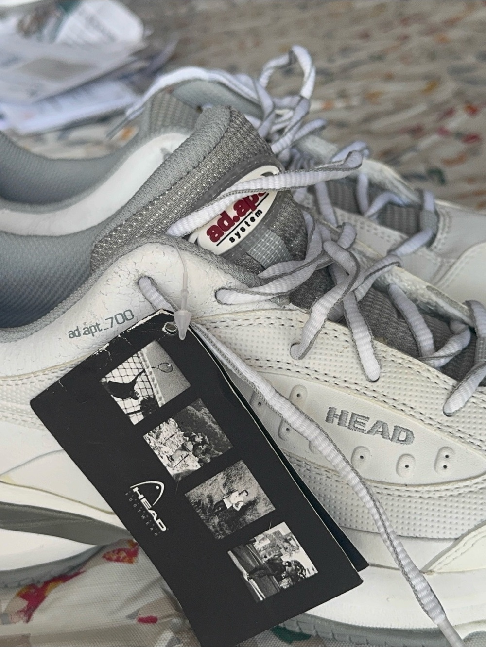 Head White and Gray Athletic Sneakers Brand New ADP Vintage ! Tennis pickle ball